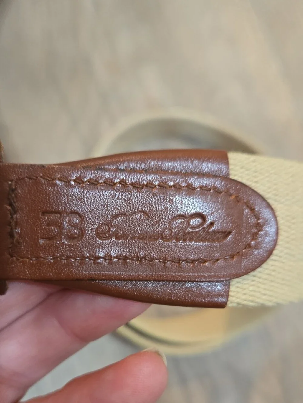 Brooks Brothers Nautical Embroidered Canvas Belt